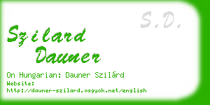szilard dauner business card