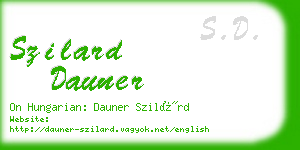 szilard dauner business card